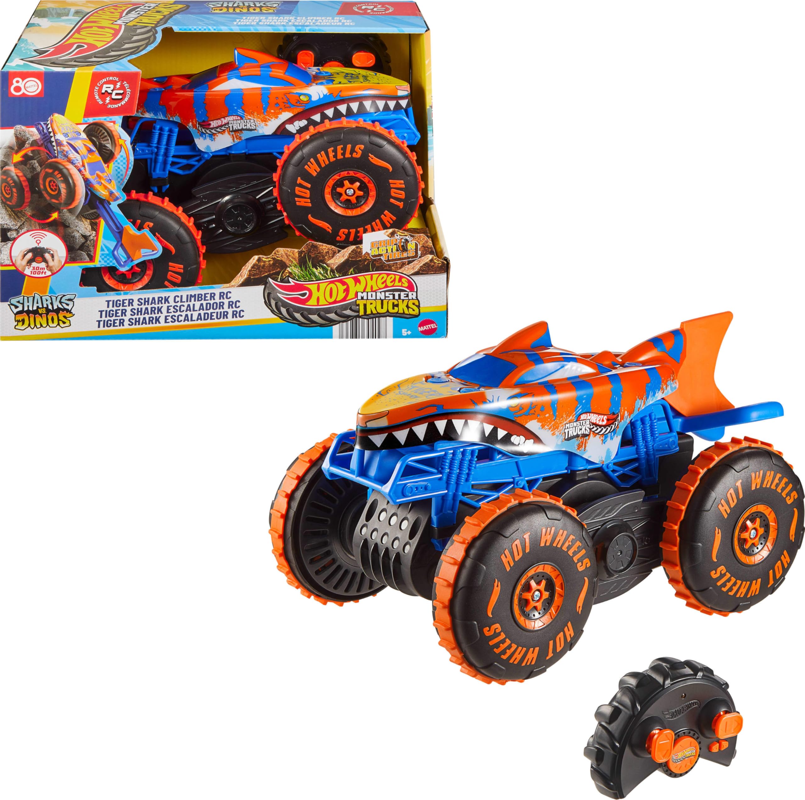 Amazon.com: Hot Wheels Monster Trucks Remote Control Toy Vehicle